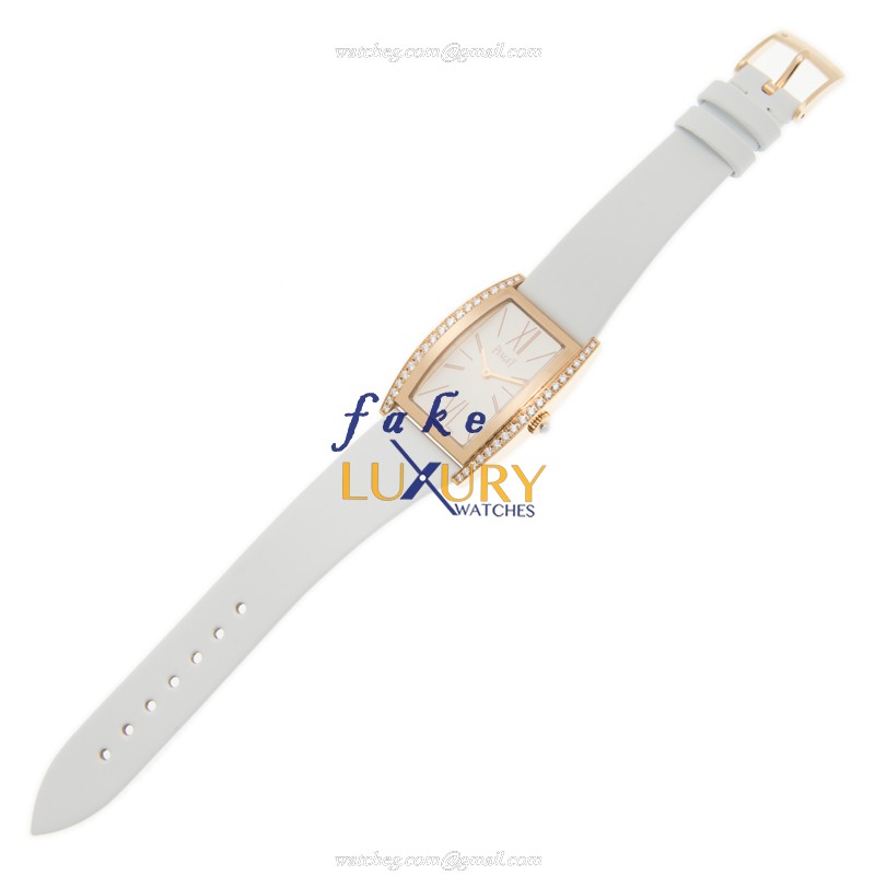 Piaget G0A39188 Limelight Quartz 18kt Rose Gold White Dial Fabric Strap Replica Watch - Image 2