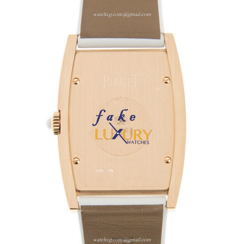 Piaget G0A39188 Limelight Quartz 18kt Rose Gold White Dial Fabric Strap Replica Watch - Image 3