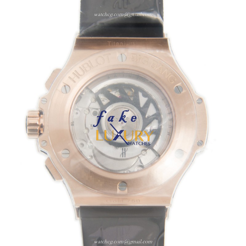 Hublot 341.PX.130.RX.114 BIG BANG Automatic 18kt Rose Gold & Diamonds Replica Watch - Black Dial & - Image 3