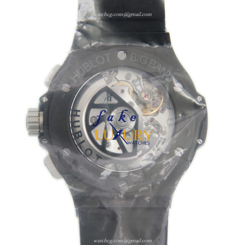 -301.CI.1770.RX - Hublot BIG BANG Automatic Ceramic Replica Watch - Black Dial, Rubber Strap - Image 3