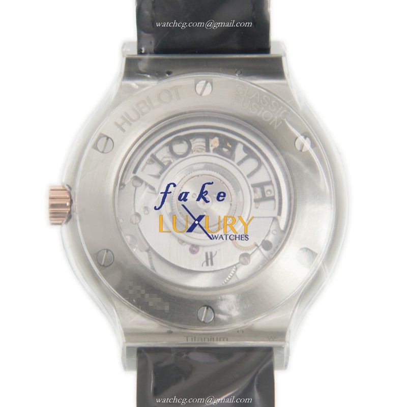 Hublot Classic Fusion 565.NO.1181.LR Automatic Titanium Rose Gold Black Dial Replica Watch - Image 3