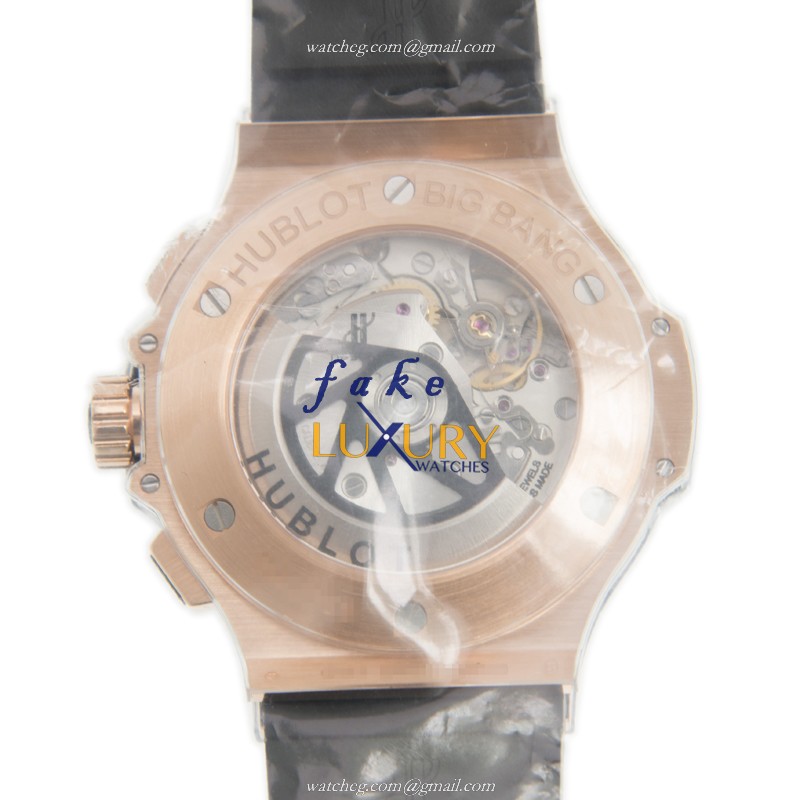 301.PB.131.RX - Hublot BIG BANG Automatic 18kt Rose Gold Replica Watch - Ceramic Bezel - Black Dial - Image 3
