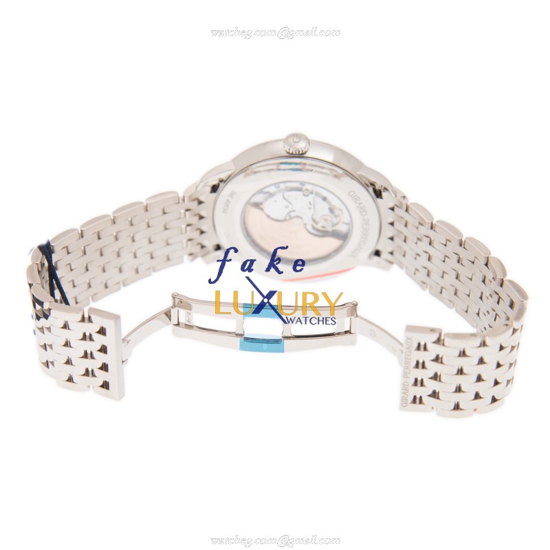 Girard Perregaux 49534-53-711-53A Replica Watch, 1966 Automatic, White Dial, 18kt White Gold Case - Image 5