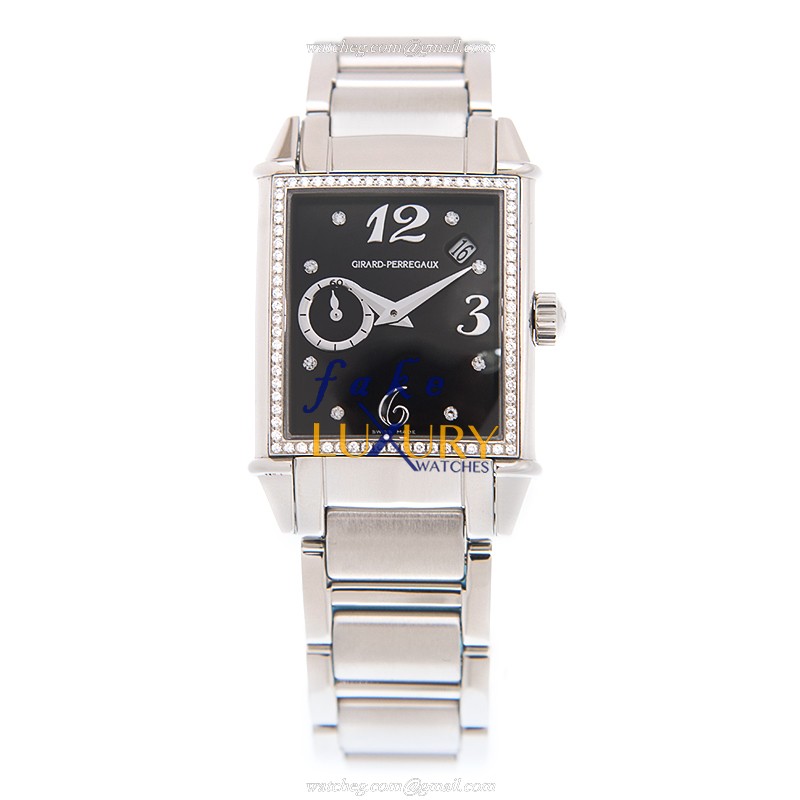 Girard Perregaux 25932D11A661-11A Replica Watch, Black Dial, Steel & Diamond Case, Automatic - Image 2