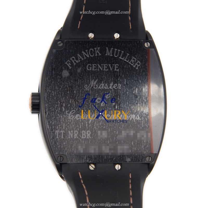 Franck Muller V 41 SC DT TT NR BR5N Vanguard Automatic Black Dial Leather Replica Watch - Image 3
