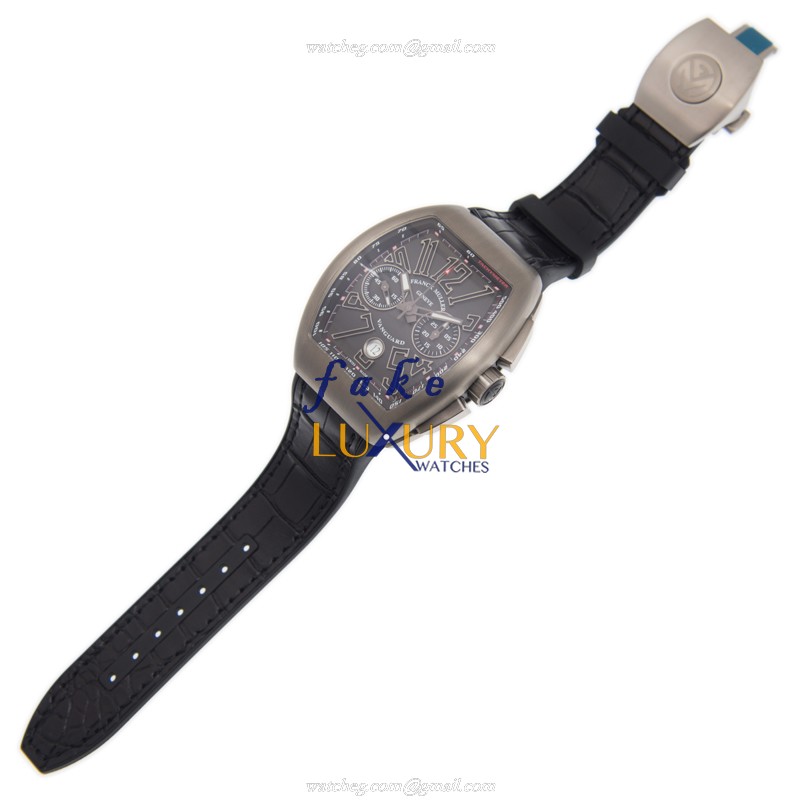 Franck Muller V 45 CC DT TT BRNR Vanguard Replica Watch Automatic Black Dial Steel Case - Image 2