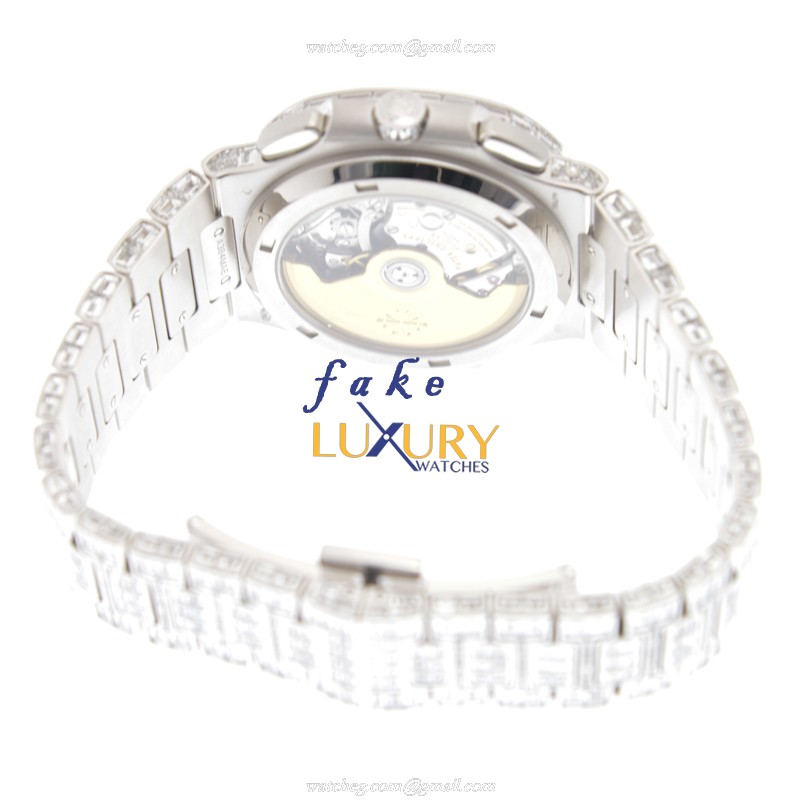 Patek Philippe Nautilus 5990/1400G-001 Automatic 18kt White Gold Diamond Black Dial Replica Watch - Image 4