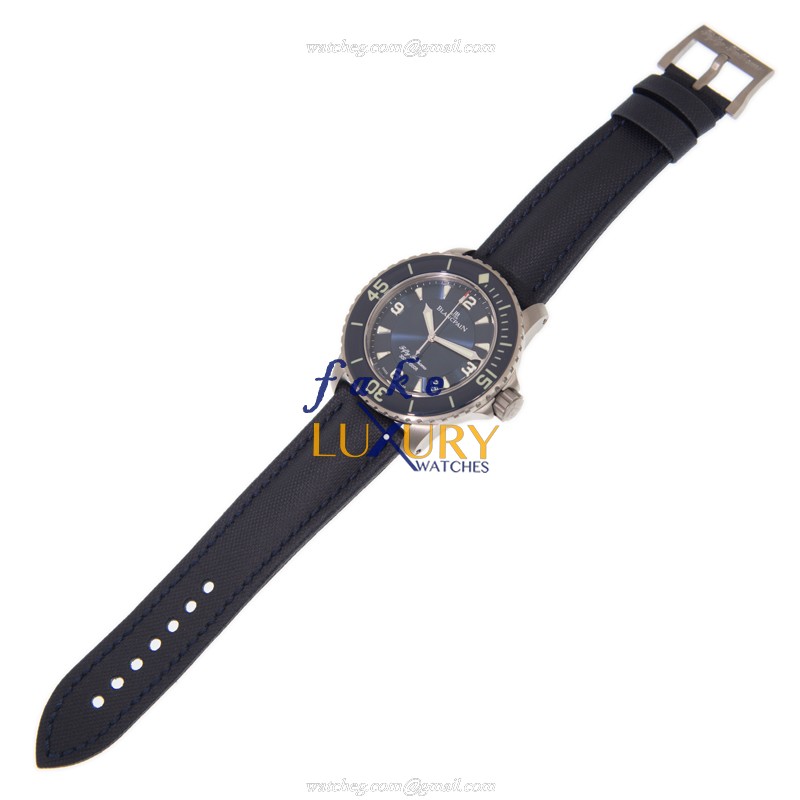 Blancpain 5015-12B40-52A Fifty Fathoms Replica Watch - Automatic - PVD Titanium - Blue Dial - Image 2