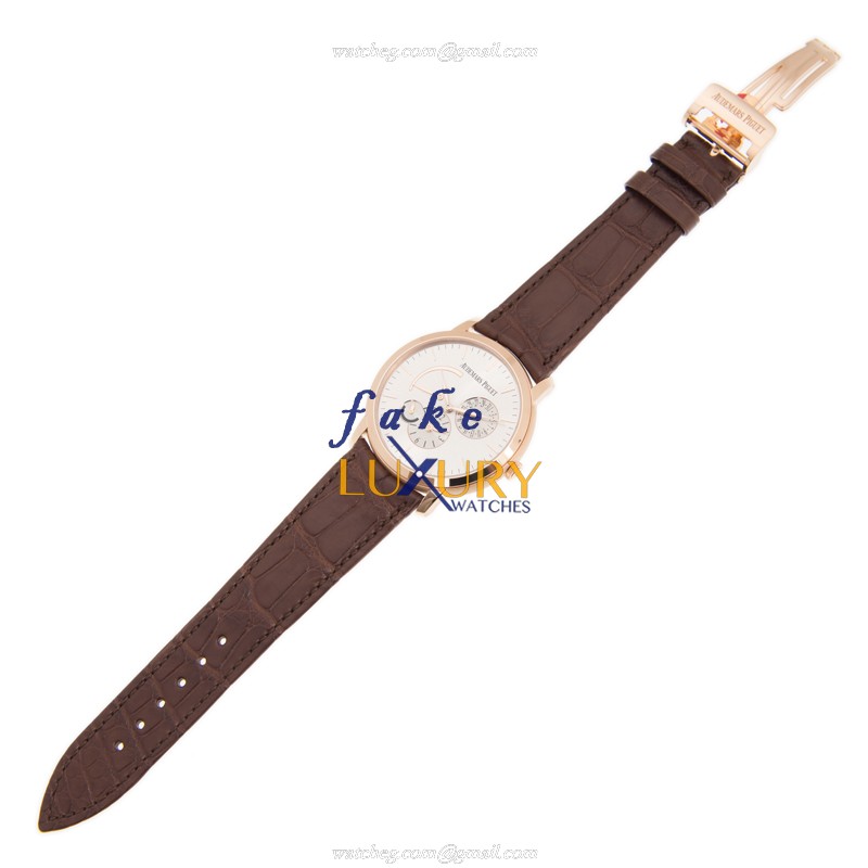 Audemars Piguet Jules 26380OR.OO.D088CR.01 Automatic Silver Dial Brown Alligator - Image 2