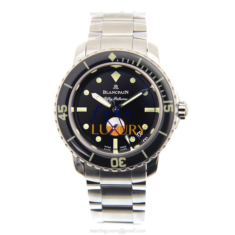 Blancpain Fifty Fathoms 5008-1130-71S Automatic Steel, Black Dial, Replica Watch - Image 2