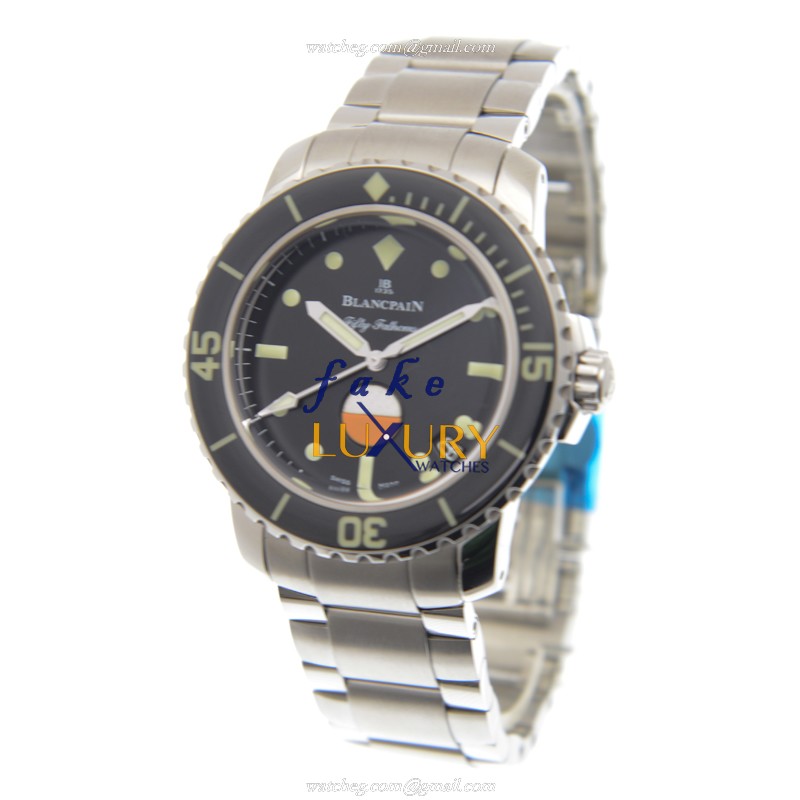 Blancpain Fifty Fathoms 5008-1130-71S Automatic Steel, Black Dial, Replica Watch - Image 3