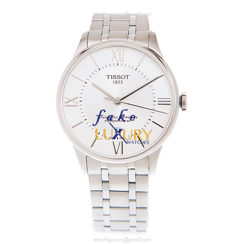 Tissot T099.407.11.038.00 T-Classic White Dial Silver Strap Automatic Steel Replica Watch - Image 2