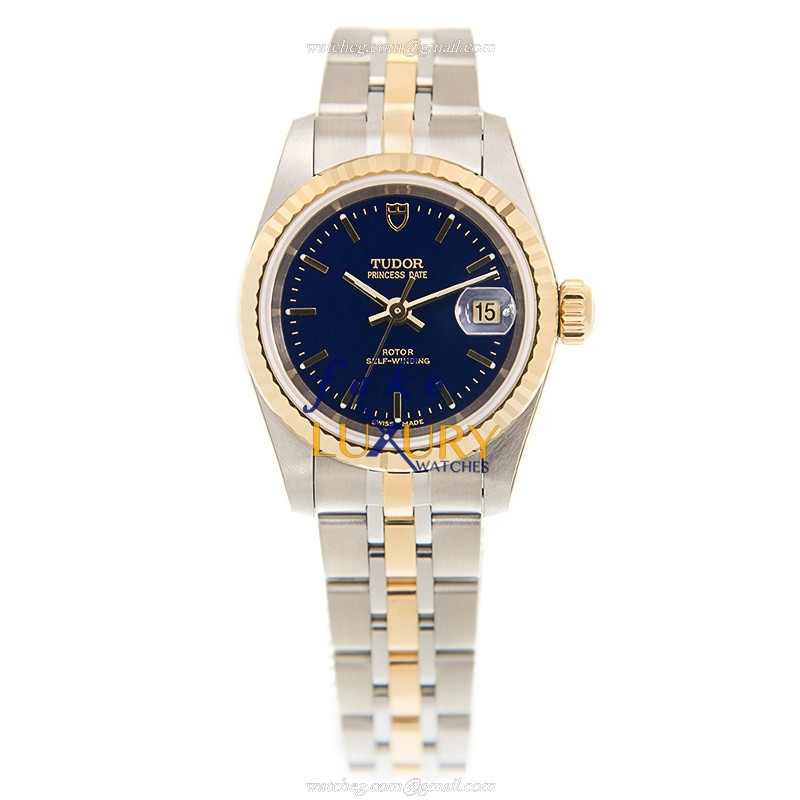 Tudor 92413-62433-BL PRINCESS DATE Automatic 18kt Gold & Steel - Blue Dial - Replica Watch - Image 2