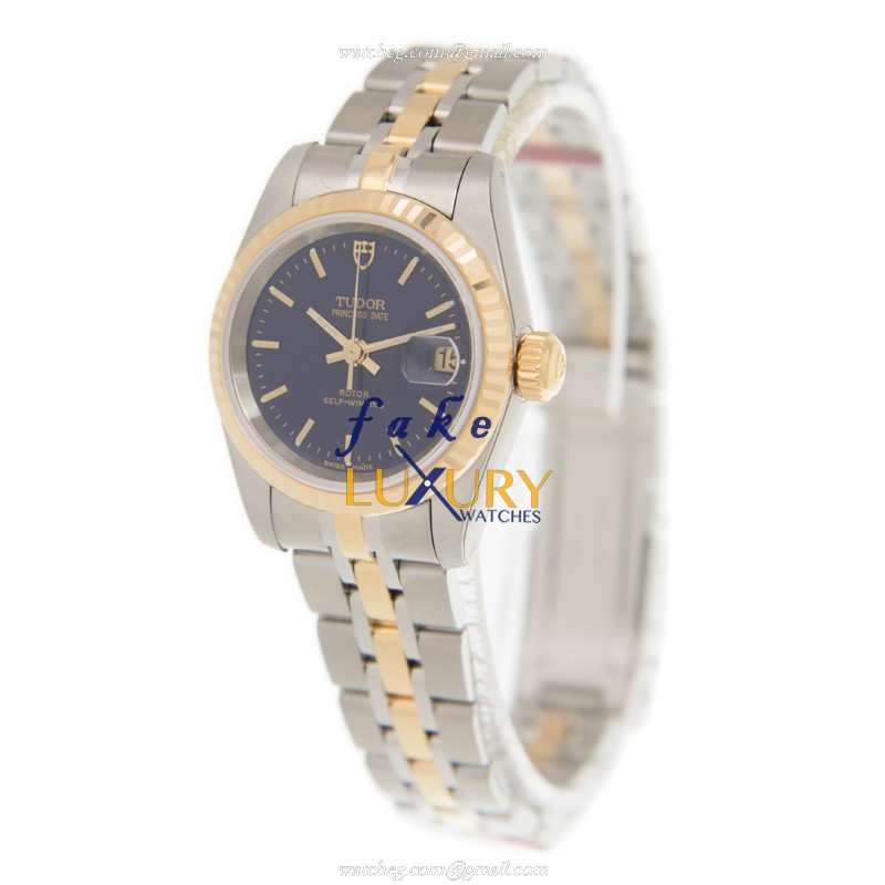 Tudor 92413-62433-BL PRINCESS DATE Automatic 18kt Gold & Steel - Blue Dial - Replica Watch - Image 3