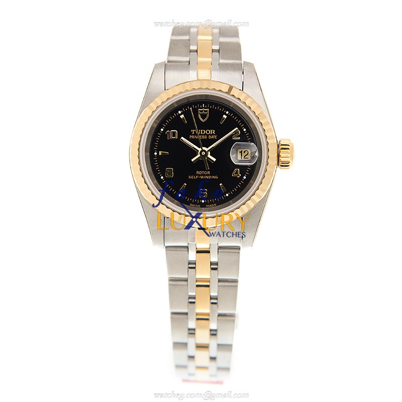 Tudor 92413-62433-246810AR-BK PRINCESS DATE Automatic 18kt Gold & Steel Replica Watch - Swiss - Image 2
