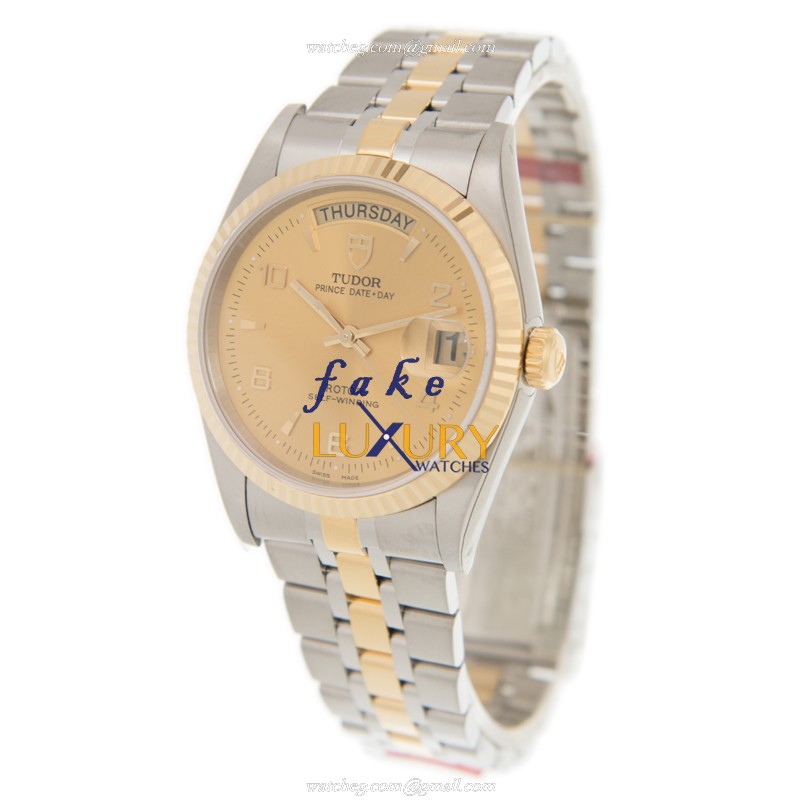 Tudor 76213-62483-246810AR-CH Automatic 18kt Gold & Steel Replica Watch, Price Date-day - Image 3