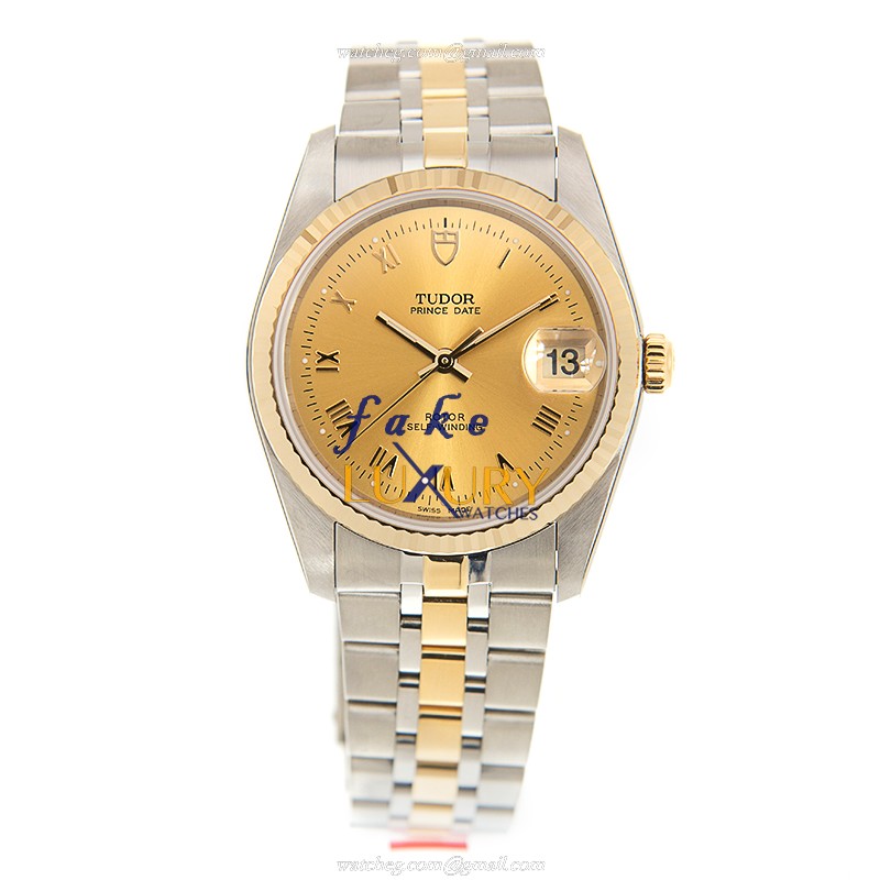 -74033-62473-CHRN Tudor Replica Watch - Automatic - 18kt Gold & Steel Case - Silver & Gold Strap - Image 2