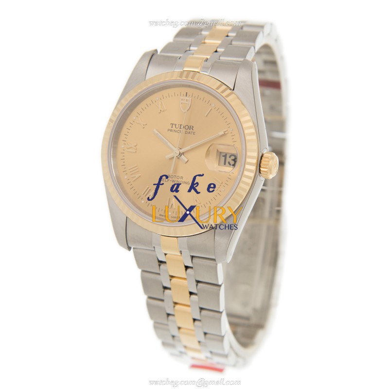 -74033-62473-CHRN Tudor Replica Watch - Automatic - 18kt Gold & Steel Case - Silver & Gold Strap - Image 3