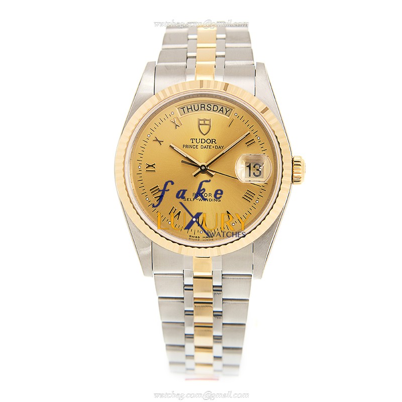 Tudor 76213-62483-CHRN Automatic 18kt Gold & Steel Case Replica Watch - Image 2
