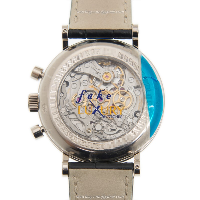 Breguet CLASSIC Replica Watch 5247BB/29/9V6 Manual Wind White Dial 18kt White Gold Case Leather - Image 3