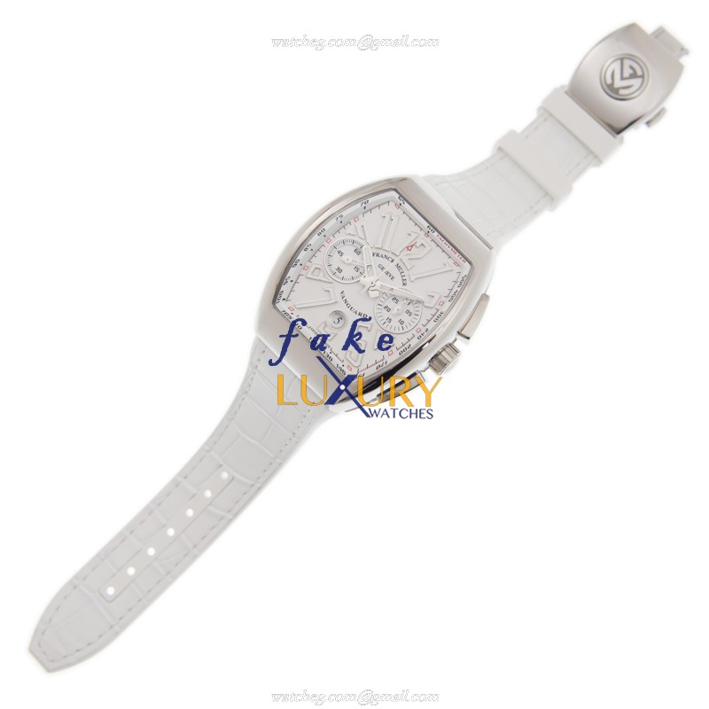 Franck Muller Vanguard V 45 CC DT AC.BC Replica Watch, Automatic, White Dial, Steel Case - Image 2