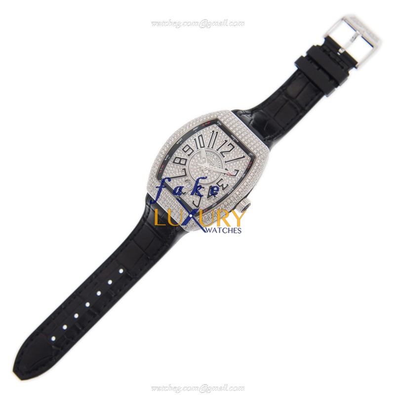 Franck Muller V 41 SC DT D CD OG.NR Vanguard Replica Watch, Automatic, Silver Dial, 18kt White Gold - Image 2
