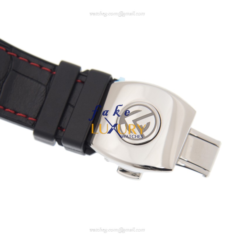 Franck Muller V 45 CC DT AC.NR Vanguard Automatic, Stainless Steel Case, Black Dial, Leather Strap - Image 4