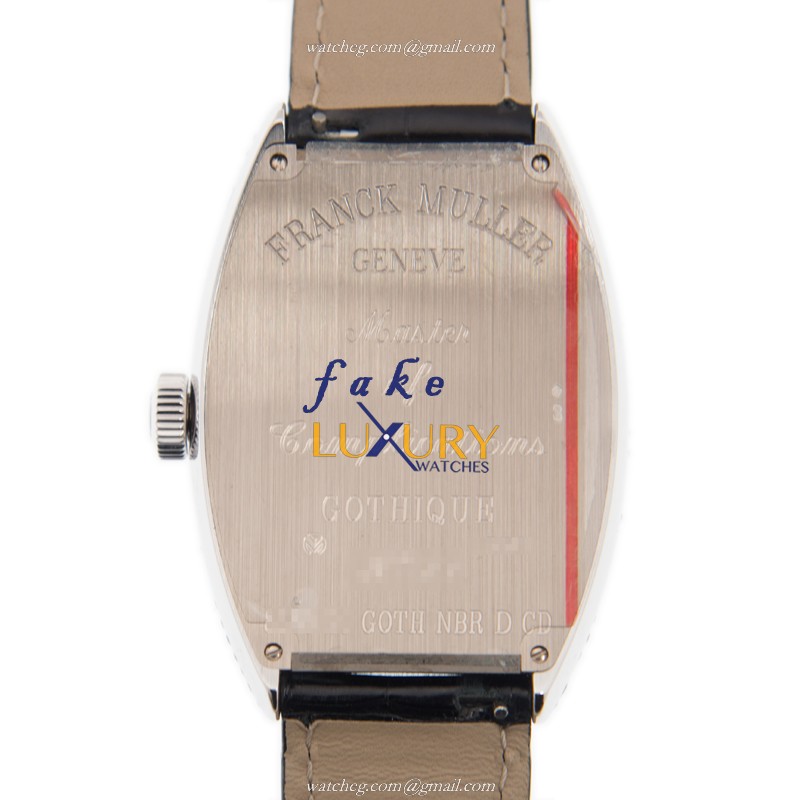 Franck Muller 8880SCGOTHNBRDCDOG | Automatic | 18kt White Gold & Diamond | Black Dial | Leather - Image 3
