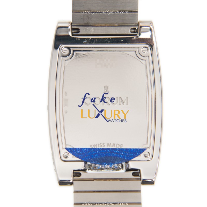 Corum BRIDGE Full Paved Diamond Manual Wind 18kt White Gold Silver Dial Replica Watch - Image 3