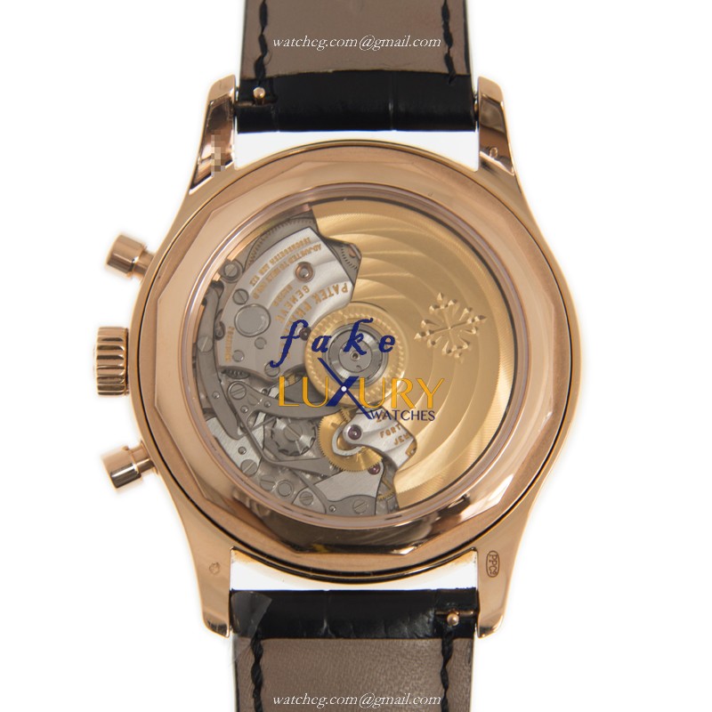 Patek Philippe 5961R-010 COMPLICATIONS 18kt Rose Gold Diamonds Automatic Black Alligator Replica - Image 3