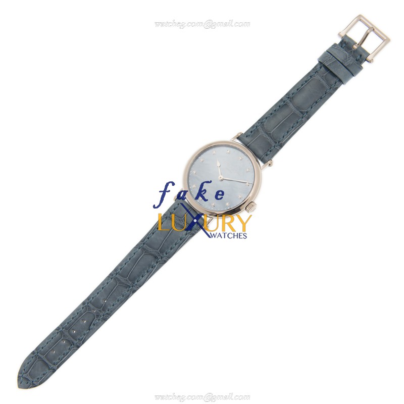 Patek Philippe Calatrava 7200/50G-011 Automatic 18kt White Gold Blue Dial Alligator Strap Replica - Image 2