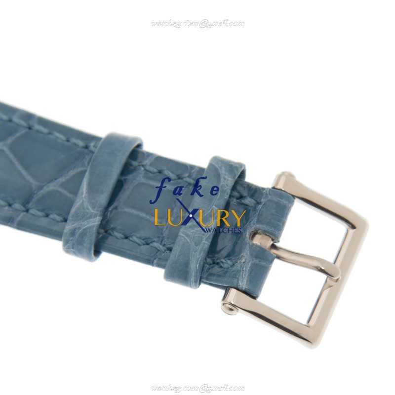 Patek Philippe Calatrava 7200/50G-010 Automatic 18kt White Gold Blue Alligator Replica Watch - Image 4