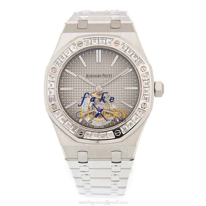 Audemars Piguet 26516PT.ZZ.1220PT.01 Replica Watch, Royal Oak, Gray Dial, Platinum & Diamonds Case - Image 2
