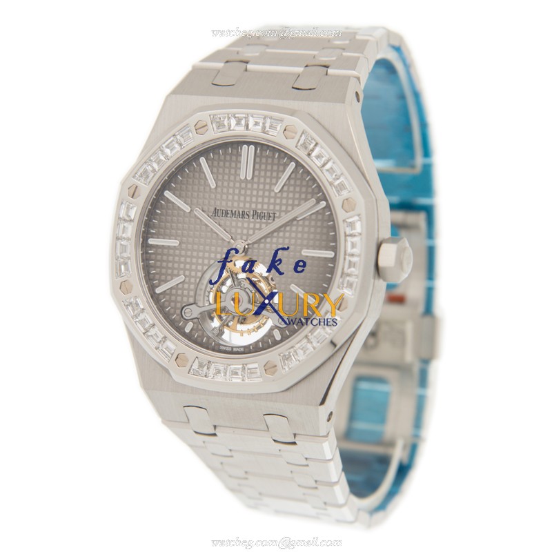 Audemars Piguet 26516PT.ZZ.1220PT.01 Replica Watch, Royal Oak, Gray Dial, Platinum & Diamonds Case - Image 3