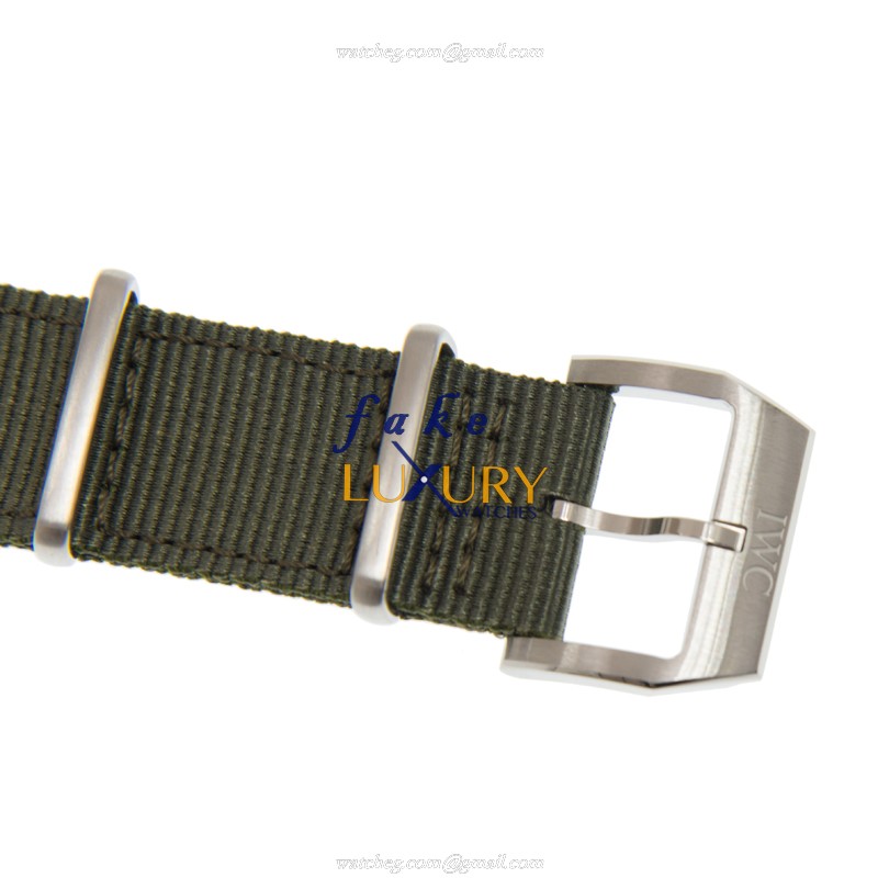 IWC IW327007 PILOTS Automatic Stainless Steel Black Dial Green Fabric Strap Replica Watch - Image 4