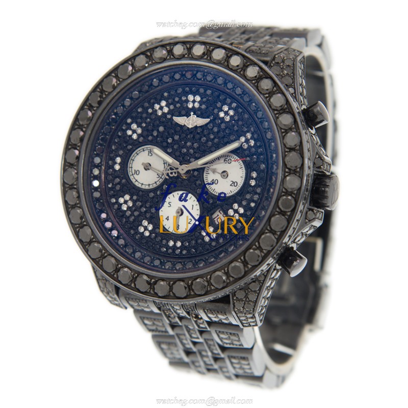 Breitling BREITLING BLACKDIA Replica Watch with Automatic Movement, Black Diamond Dial on Steel - Image 3