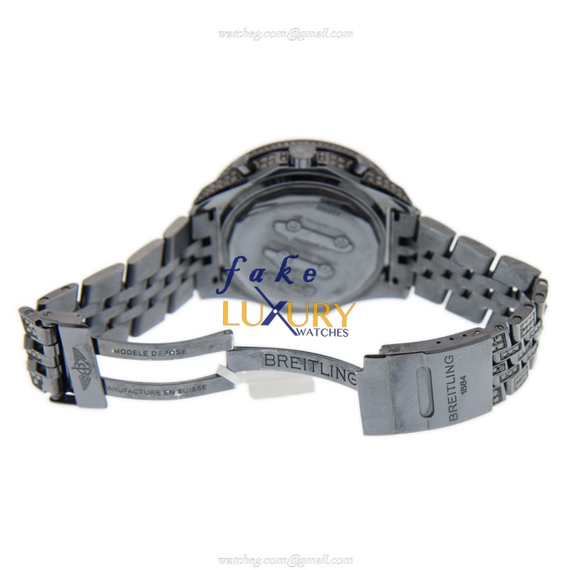 Breitling BREITLING BLACKDIA Replica Watch with Automatic Movement, Black Diamond Dial on Steel - Image 5