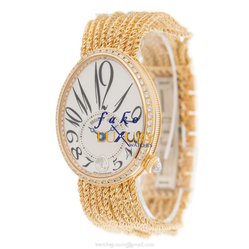 Breguet REINE DE NAPLES 8918BA/58/J39/D00D Replica Watch, Automatic, White Dial, 18kt Gold & - Image 3