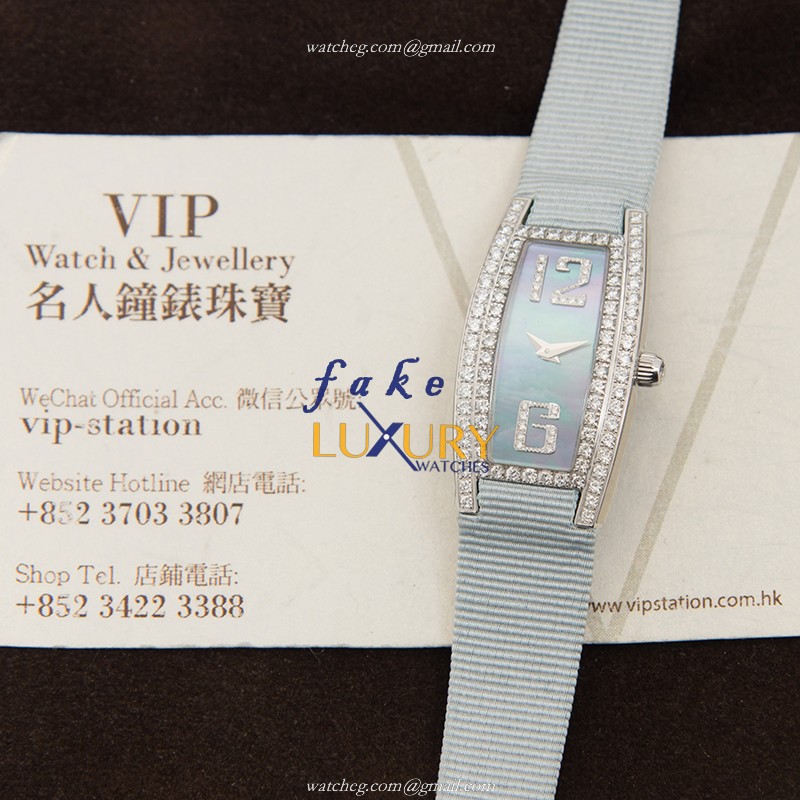 Piaget G0A26056 Limelight Quartz Replica Watch, 18kt White Gold Case, Blue Mother of Pearl Dial - Image 5