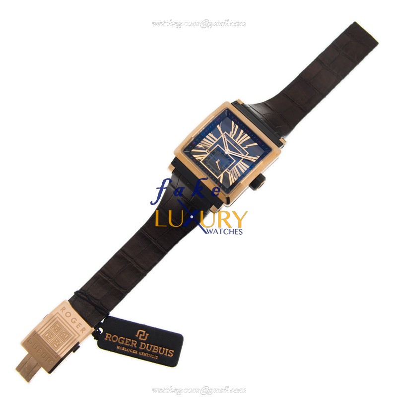 Roger Dubuis DBKS0050 Automatic 18kt Rose Gold Black Dial Alligator | Steel | Replica Watch - Image 2
