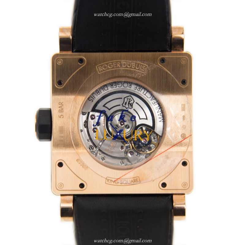 Roger Dubuis DBKS0050 Automatic 18kt Rose Gold Black Dial Alligator | Steel | Replica Watch - Image 3