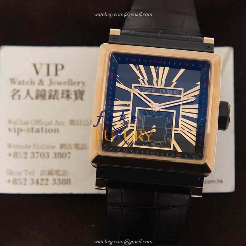 Roger Dubuis DBKS0050 Automatic 18kt Rose Gold Black Dial Alligator | Steel | Replica Watch - Image 5