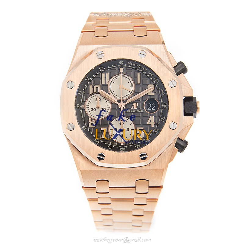 Audemars Piguet 26470OR.OO.1000OR.02 Royal Oak Offshore Replica Watch, Automatic, Gray Dial, 18kt - Image 2