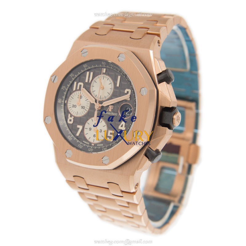 Audemars Piguet 26470OR.OO.1000OR.02 Royal Oak Offshore Replica Watch, Automatic, Gray Dial, 18kt - Image 3
