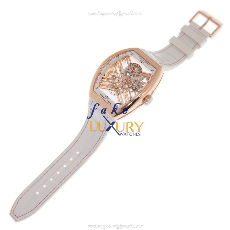Franck Muller V 45 S6 SQT 5N.BC Vanguard Replica Watch, Automatic, 44mm, 18kt Rose Gold, Gold Dial - Image 2