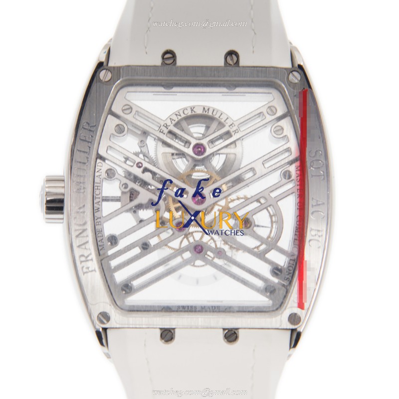 Franck Muller V 45 S6 SQT AC.BC - Replica Watch - Manual Wind - Stainless Steel Case - White - Image 3