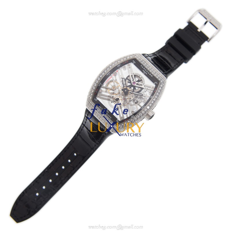 Franck Muller V45S6SQTD-AC.NR Manual Wind Stainless Steel & Diamond Replica Watch - Image 2