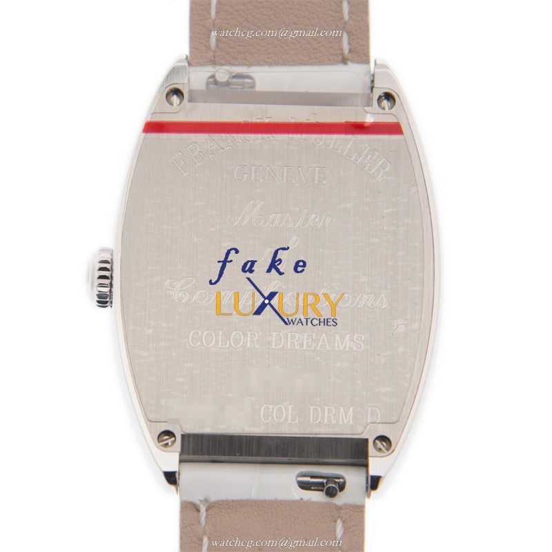 Franck Muller 7502 QZ COL DRM D AC Cintree Curvex Replica Watch, Silver Dial, Steel & Diamonds Case - Image 3