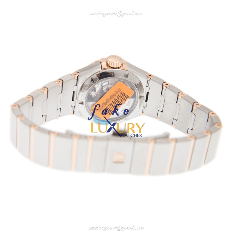 Omega 127.20.27.20.52.001 CONSTELLATION Auto 18kt Rose Gold & Steel | Silver Dial | Gold Strap - Image 4