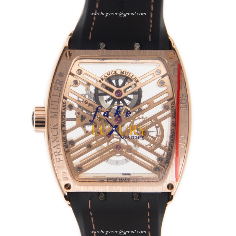 Franck Muller V 45 S6 SQT 5N.NR VANGUARD Replica Watch, 18kt Rose Gold, Manual Wind - Image 3